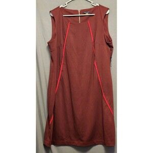 Tommy Hilfiger Red Sleeveless Dress Size 18 Sheath Shift Work Office Dress